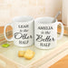 Personalised Other Half and Better Half Mug Set - The Gift Cabin UK