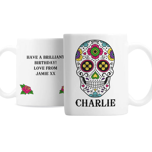 Personalised Sugar Skull Mug - The Gift Cabin UK