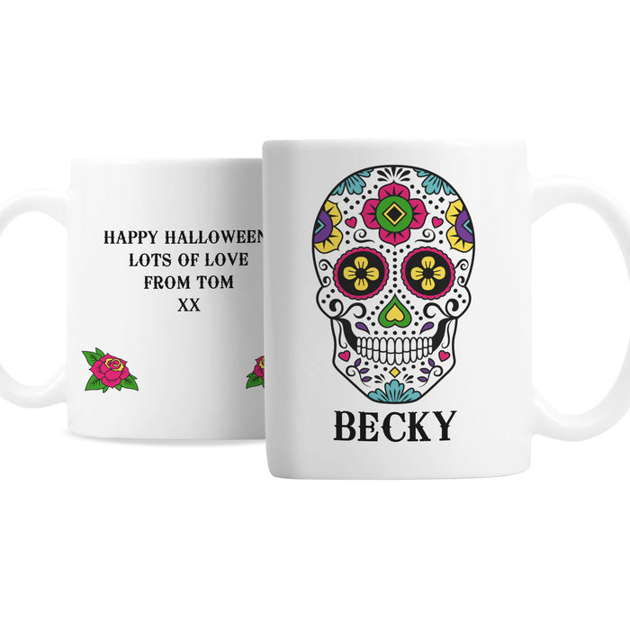 Personalised Sugar Skull Mug - The Gift Cabin UK