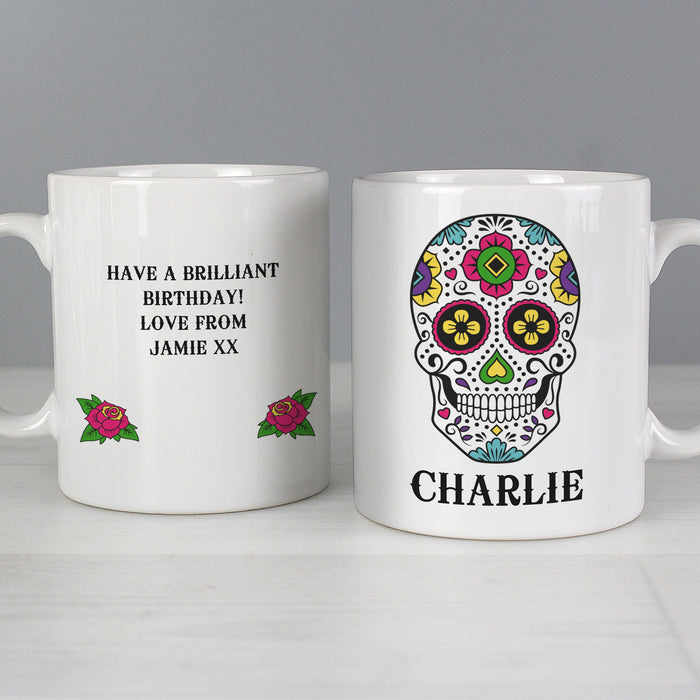 Personalised Sugar Skull Mug - The Gift Cabin UK