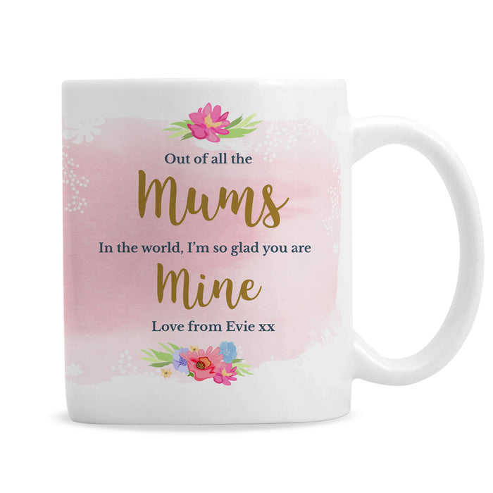 Personalised Floral Watercolour Mug - The Gift Cabin UK