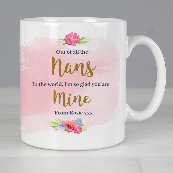 Personalised Floral Watercolour Mug - The Gift Cabin UK