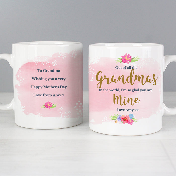 Personalised Floral Watercolour Mug - The Gift Cabin UK