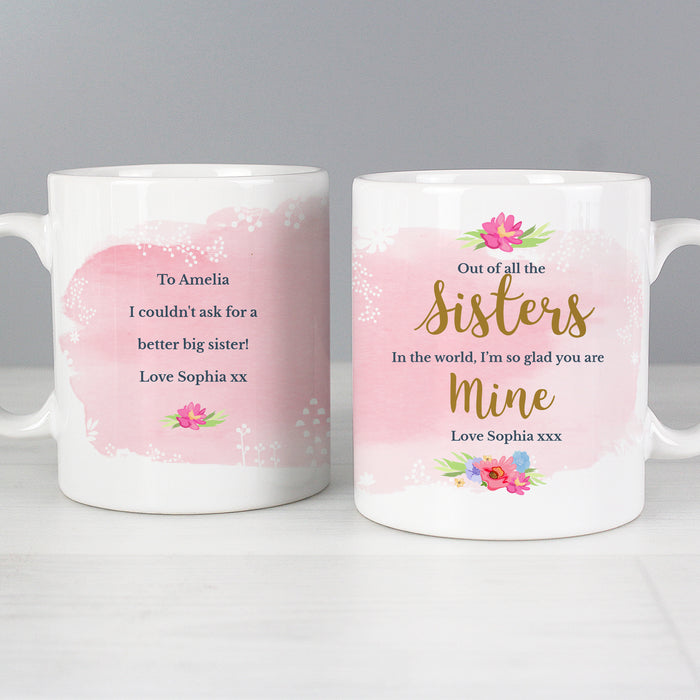 Personalised Floral Watercolour Mug - The Gift Cabin UK