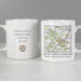 Personalised Present Day Map Compass Mug - The Gift Cabin UK