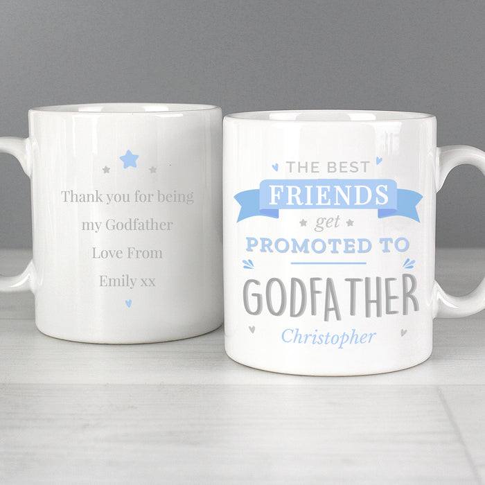 Personalised Blue Promoted to Mug - The Gift Cabin UK