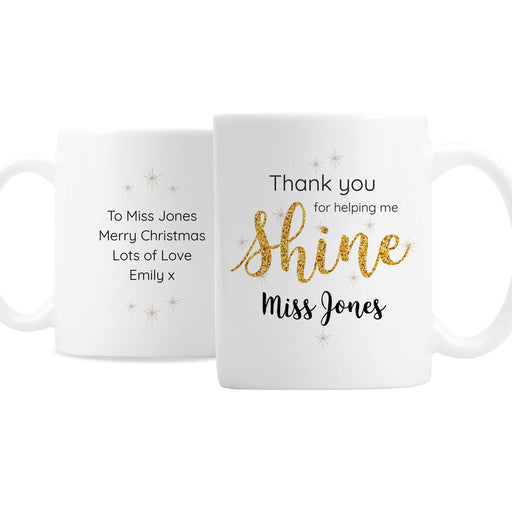 Personalised Shine Teacher Mug - The Gift Cabin UK