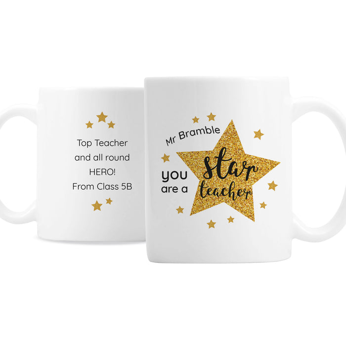 Personalised Star Teacher's Mug - The Gift Cabin UK