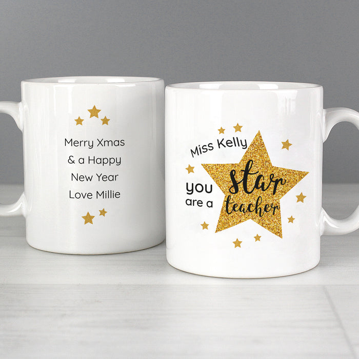 Personalised Star Teacher's Mug - The Gift Cabin UK