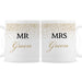 Personalised Gold Confetti Wedding Mug Set - The Gift Cabin UK