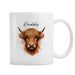 Personalised Highland Cow Mug - Male - The Gift Cabin UK