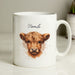 Personalised Highland Cow Mug - Boy - The Gift Cabin UK