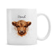 Personalised Highland Cow Mug - Boy - The Gift Cabin UK