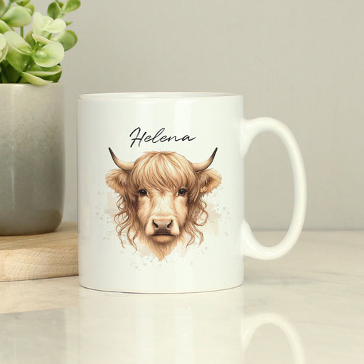 Personalised Highland Cow Mug - Female - The Gift Cabin UK