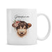 Personalised Highland Cow Mug - Girl - The Gift Cabin UK