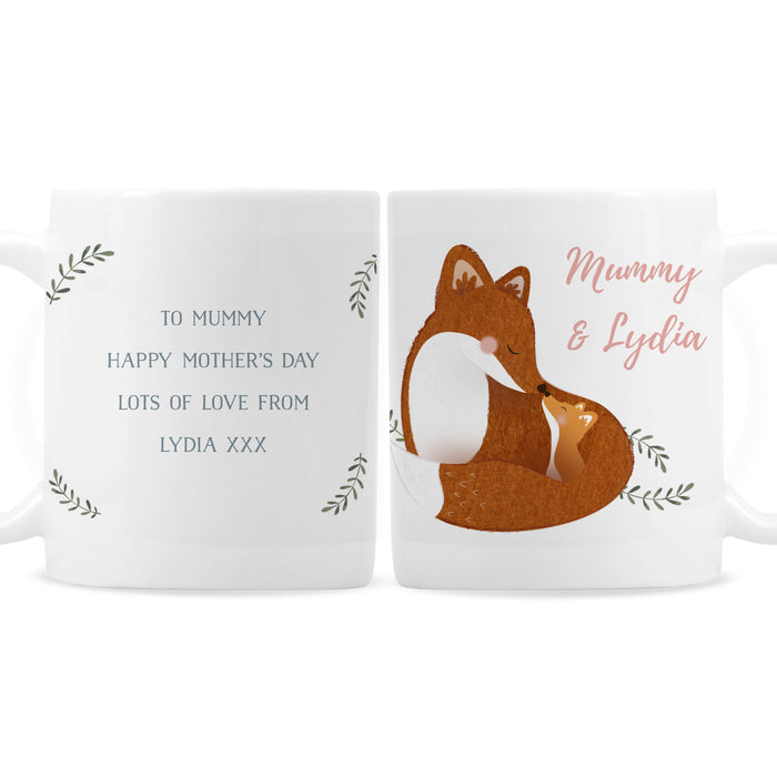 Personalised Mummy and Me Fox Mug - The Gift Cabin UK