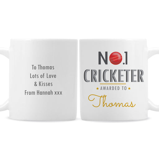 Personalised No.1 Cricketer Mug - The Gift Cabin UK