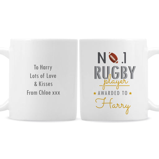 Personalised No.1 Rugby Player Mug - The Gift Cabin UK