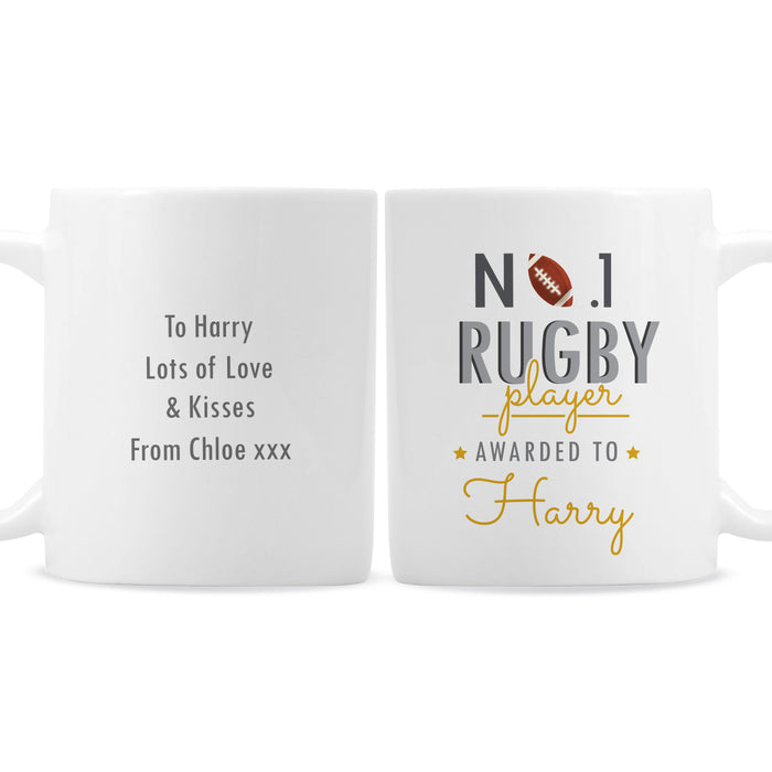 Personalised No.1 Rugby Player Mug - The Gift Cabin UK