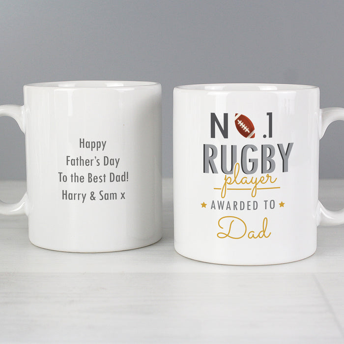 Personalised No.1 Rugby Player Mug - The Gift Cabin UK