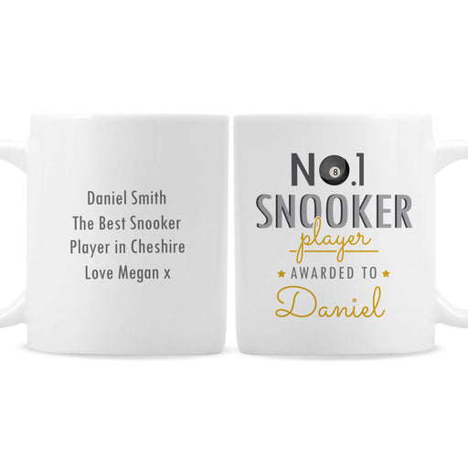 Personalised No.1 Snooker Player Mug - The Gift Cabin UK