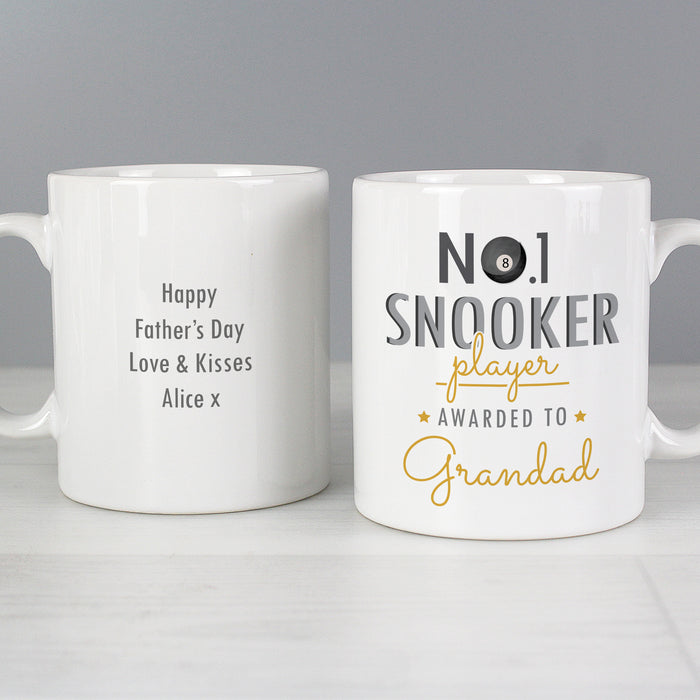 Personalised No.1 Snooker Player Mug - The Gift Cabin UK