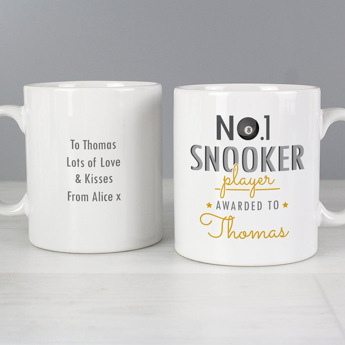 Personalised No.1 Snooker Player Mug - The Gift Cabin UK