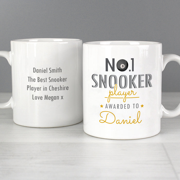 Personalised No.1 Snooker Player Mug - The Gift Cabin UK