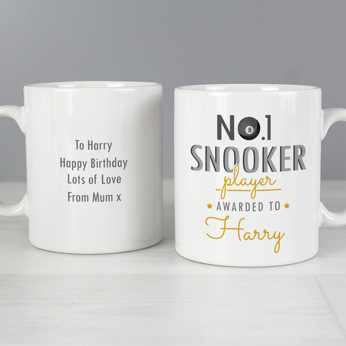 Personalised No.1 Snooker Player Mug - The Gift Cabin UK