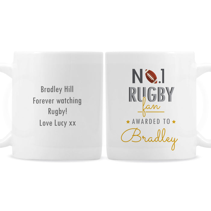 Personalised No.1 Rugby Fan Mug - The Gift Cabin UK