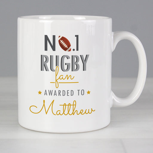 Personalised No.1 Rugby Fan Mug - The Gift Cabin UK