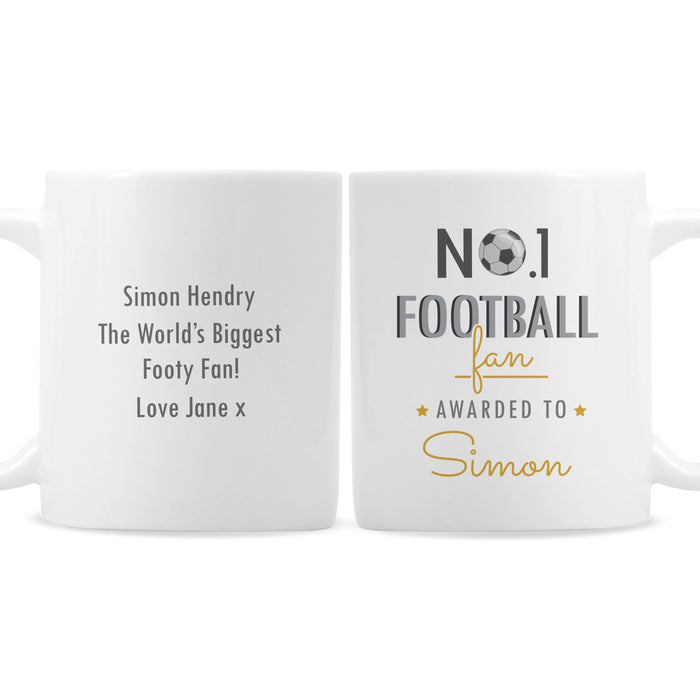 Personalised No.1 Football Fan Mug - The Gift Cabin UK