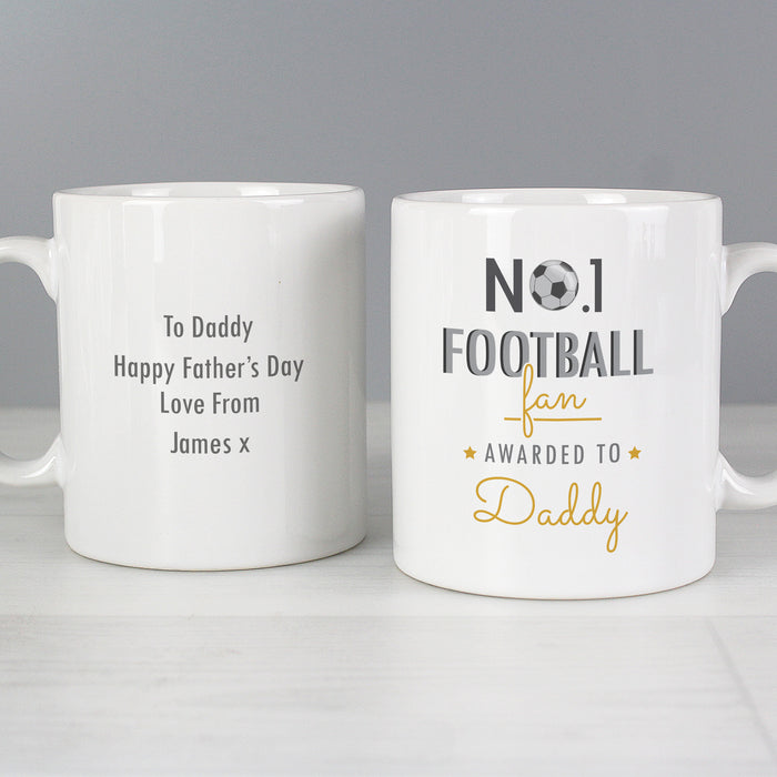 Personalised No.1 Football Fan Mug - The Gift Cabin UK