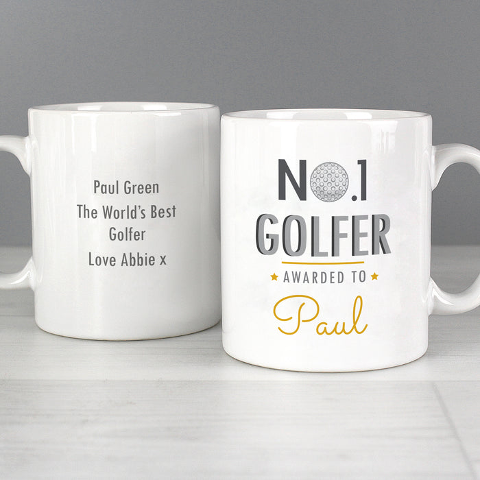 Personalised No.1 Golfer Mug - The Gift Cabin UK