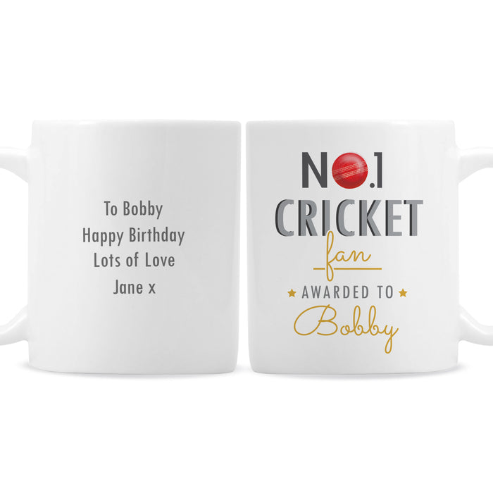 Personalised No.1 Cricket Fan Mug - The Gift Cabin UK