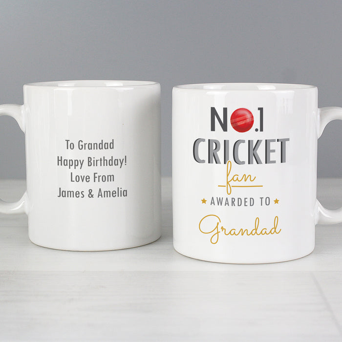 Personalised No.1 Cricket Fan Mug - The Gift Cabin UK