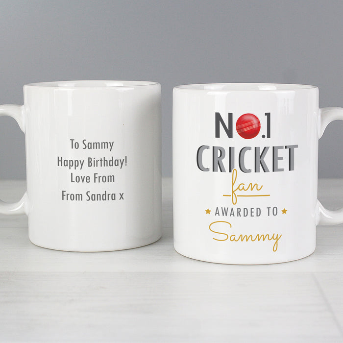 Personalised No.1 Cricket Fan Mug - The Gift Cabin UK