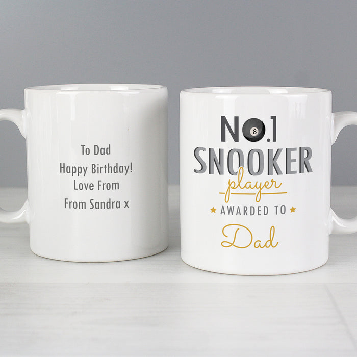 Personalised No.1 Snooker Fan Mug - The Gift Cabin UK