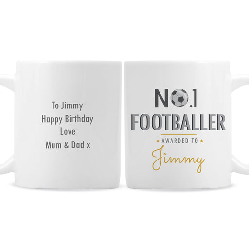 Personalised No.1 Footballer Mug - The Gift Cabin UK