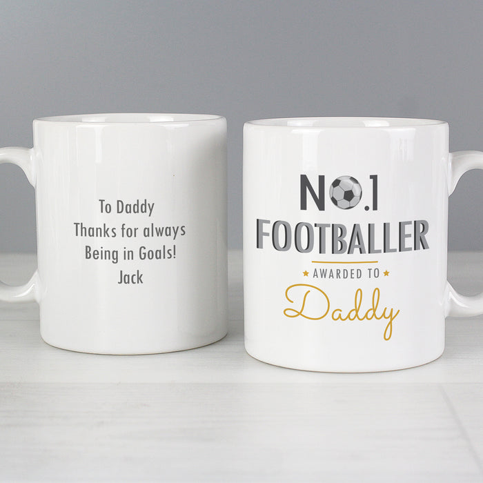 Personalised No.1 Footballer Mug - The Gift Cabin UK