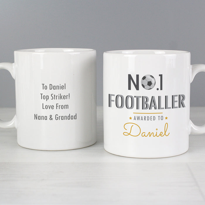 Personalised No.1 Footballer Mug - The Gift Cabin UK