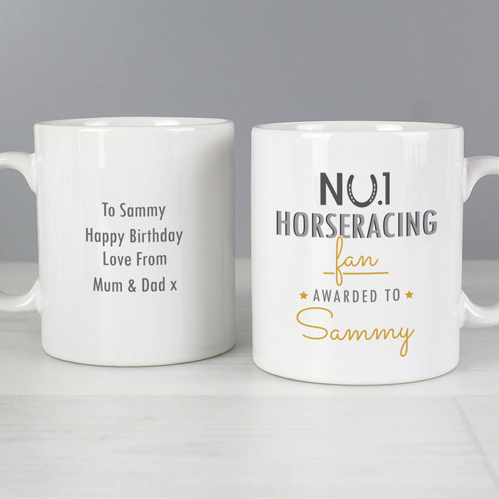 Personalised No.1 Horseracing Fan Mug - The Gift Cabin UK