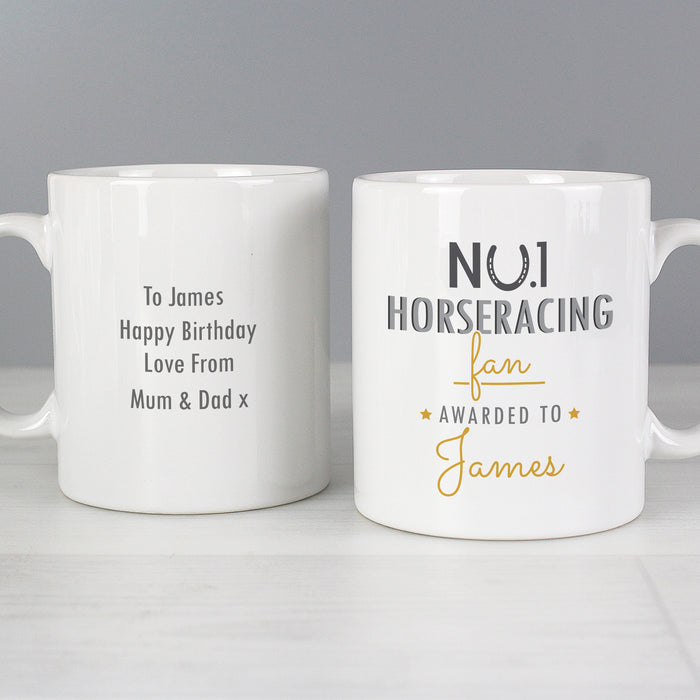 Personalised No.1 Horseracing Fan Mug - The Gift Cabin UK