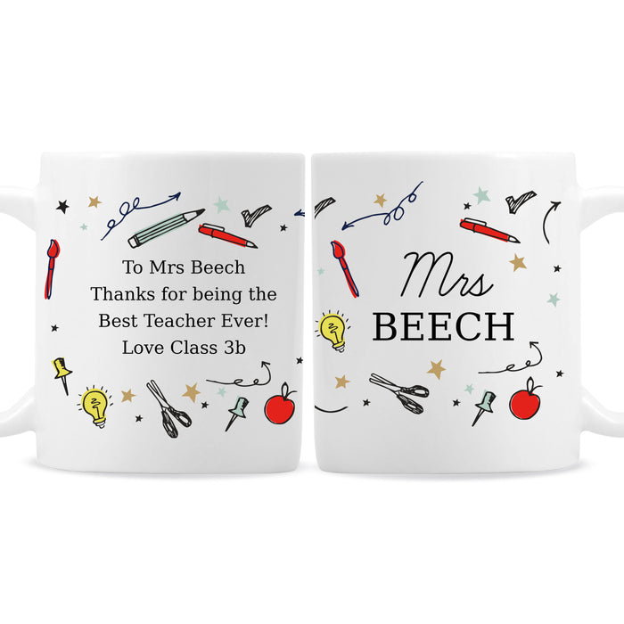 Personalised School Teachers Mug - The Gift Cabin UK