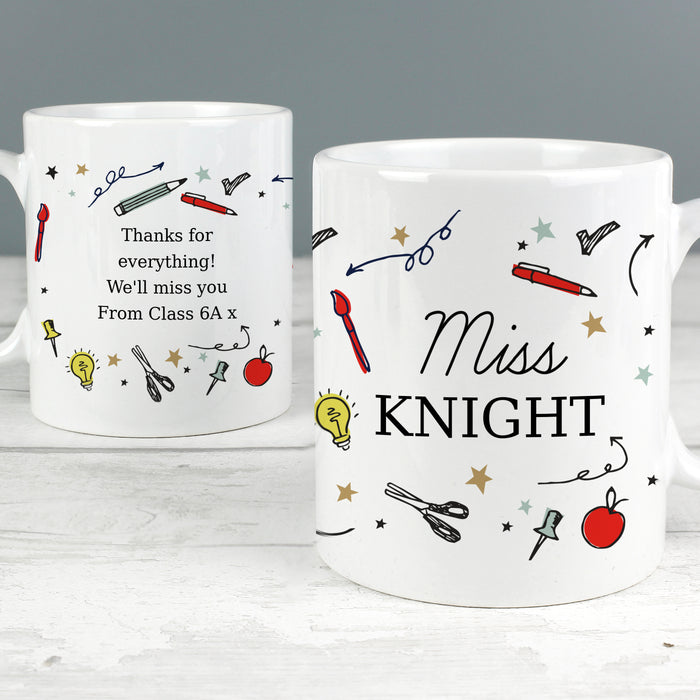 Personalised School Teachers Mug - The Gift Cabin UK