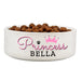 Personalised Princess 14cm Medium Ceramic White Pet Bowl - The Gift Cabin UK