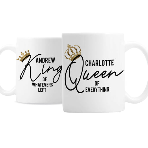 Personalised King and Queen of Everything Mug Set - The Gift Cabin UK