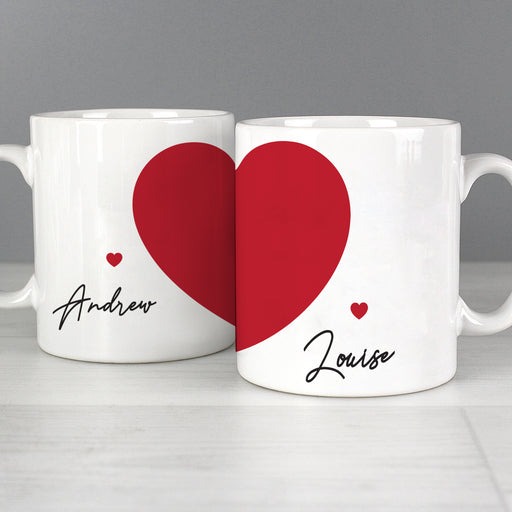 Personalised Two Hearts Mug Set - The Gift Cabin UK