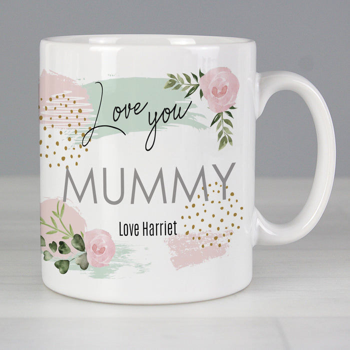 Personalised Abstract Rose Mug - The Gift Cabin UK