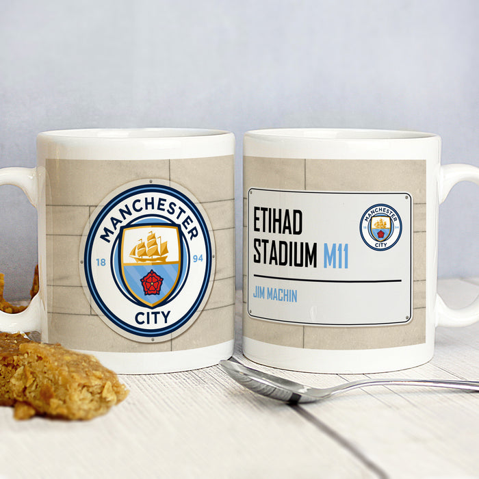 Manchester City FC Street Sign Mug - The Gift Cabin UK